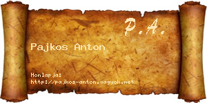 Pajkos Anton névjegykártya